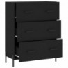 Sideboard Schwarz 69,5x34x90 cm Holzwerkstoff