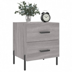 Nachttische 2 Stk. Grau Sonoma 40x35x47,5 cm Holzwerkstoff