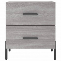 Nachttische 2 Stk. Grau Sonoma 40x35x47,5 cm Holzwerkstoff