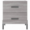 Nachttische 2 Stk. Grau Sonoma 40x35x47,5 cm Holzwerkstoff