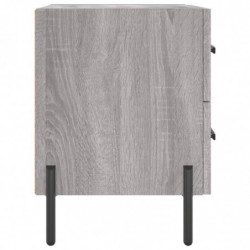 Nachttische 2 Stk. Grau Sonoma 40x35x47,5 cm Holzwerkstoff