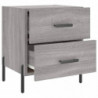 Nachttische 2 Stk. Grau Sonoma 40x35x47,5 cm Holzwerkstoff