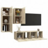 4-tlg. TV-Schrank-Set Sonoma-Eiche Holzwerkstoff