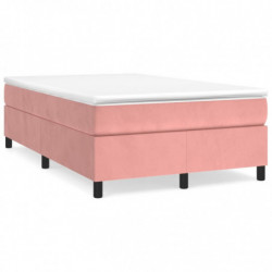 Boxspringbett mit Matratze Rosa 120x200 cm Samt