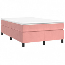 Boxspringbett mit Matratze Rosa 120x200 cm Samt