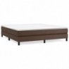 Boxspringbett mit Matratze Braun 180x200 cm Kunstleder