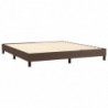 Boxspringbett mit Matratze Braun 180x200 cm Kunstleder