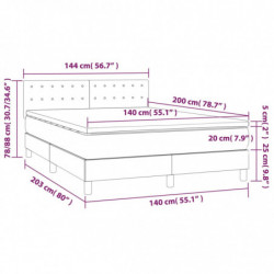 Boxspringbett mit Matratze Schwarz 140x200 cm Kunstleder