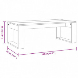 Couchtisch Hochglanz-Weiß 102x50x35 cm Holzwerkstoff