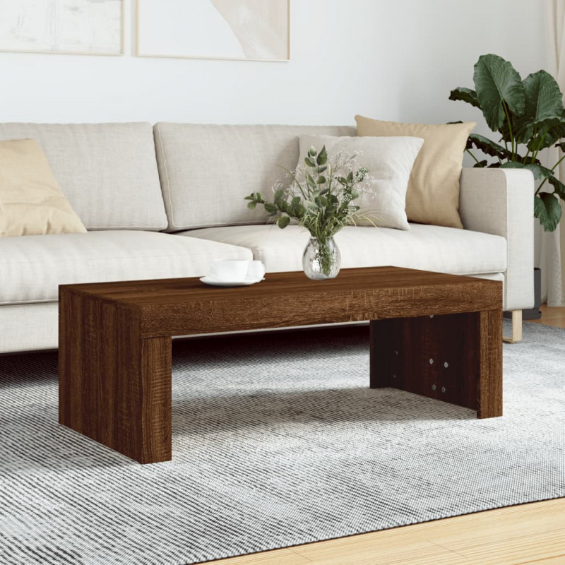 Couchtisch Braun Eichen-Optik 102x50x36 cm Holzwerkstoff