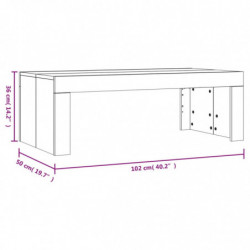 Couchtisch Hochglanz-Weiß 102x50x36 cm Holzwerkstoff