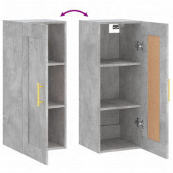 Wandschrank Betongrau 34,5x34x90 cm Holzwerkstoff