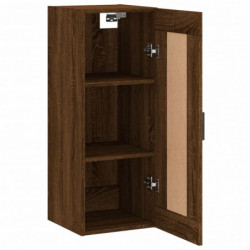 Wandschrank Braun Eichen-Optik 34,5x34x90 cm Holzwerkstoff