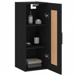 Wandschrank Schwarz 34,5x34x90 cm Holzwerkstoff