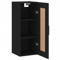 Wandschrank Schwarz 34,5x34x90 cm Holzwerkstoff