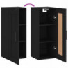 Wandschrank Schwarz 34,5x34x90 cm Holzwerkstoff