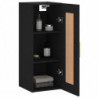 Wandschrank Schwarz 34,5x34x90 cm Holzwerkstoff