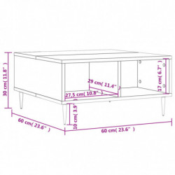 Couchtisch Braun Eichen-Optik 60x60x30 cm Holzwerkstoff