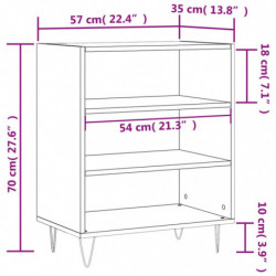 Sideboard Räuchereiche 57x35x70 cm Holzwerkstoff