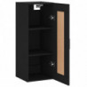 Wandschrank Schwarz 34,5x34x90 cm Holzwerkstoff