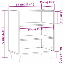 Sideboard Betongrau 57x35x70 cm Holzwerkstoff