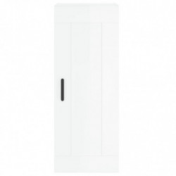 Wandschrank Hochglanz-Weiß 34,5x34x90 cm Holzwerkstoff