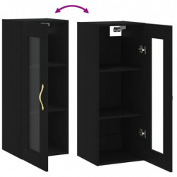 Wandschrank Schwarz 34,5x34x90 cm