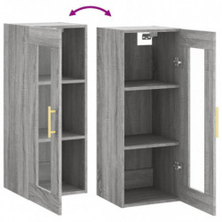 Wandschrank Grau Sonoma 34,5x34x90 cm