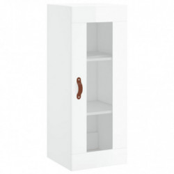 Wandschrank Hochglanz-Weiß 34,5x34x90 cm