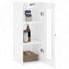 Wandschrank Hochglanz-Weiß 34,5x34x90 cm