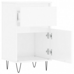 Sideboard Hochglanz-Weiß 40x35x70 cm Holzwerkstoff