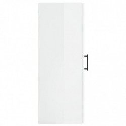 Wandschrank Hochglanz-Weiß 34,5x34x90 cm