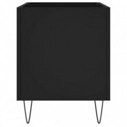 Plattenschrank Schwarz 74,5x38x48 cm Holzwerkstoff