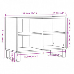 TV-Schrank Hochglanz-Weiß 69,5x30x50 cm Holzwerkstoff