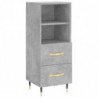 Sideboard Betongrau 34,5x34x90 cm Holzwerkstoff