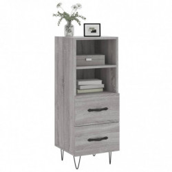 Sideboard Grau Sonoma 34,5x34x90 cm Holzwerkstoff