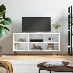 TV-Schrank Hochglanz-Weiß 103,5x30x50 cm Holzwerkstoff