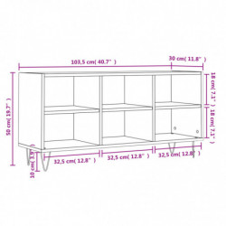 TV-Schrank Hochglanz-Weiß 103,5x30x50 cm Holzwerkstoff