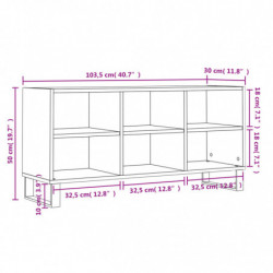 TV-Schrank Betongrau 103,5x30x50 cm Holzwerkstoff