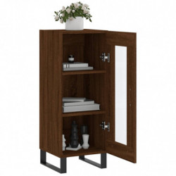 Sideboard Braun Eichen-Optik 34,5x34x90 cm Holzwerkstoff