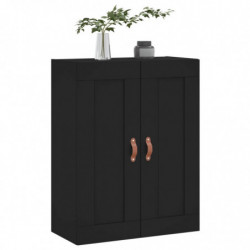 Wandschrank Schwarz 69,5x34x90 cm Holzwerkstoff