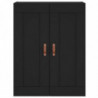 Wandschrank Schwarz 69,5x34x90 cm Holzwerkstoff