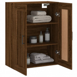 Wandschrank Braun Eichen-Optik 69,5x34x90 cm Holzwerkstoff