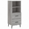 Sideboard Grau Sonoma 34,5x34x90 cm Holzwerkstoff