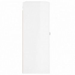 Wandschrank Hochglanz-Weiß 69,5x34x90 cm Holzwerkstoff