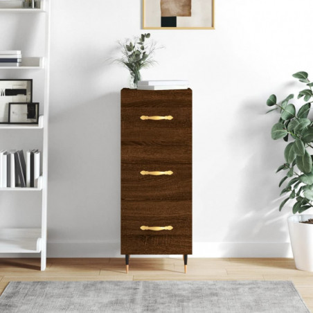 Sideboard Braun Eichen-Optik 34,5x34x90 cm Holzwerkstoff