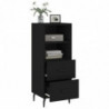 Sideboard Schwarz 34,5x34x90 cm Holzwerkstoff