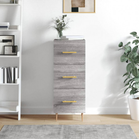 Sideboard Grau Sonoma 34,5x34x90 cm Holzwerkstoff