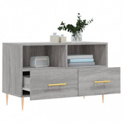 TV-Schrank Grau Sonoma 80x36x50 cm Holzwerkstoff