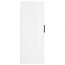 Wandschrank Hochglanz-Weiß 69,5x34x90 cm
